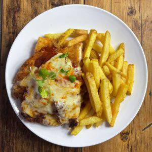 Breaded Chicken Breast Tower