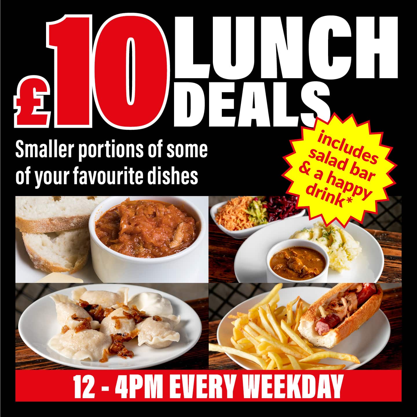 £10 Lunch Deals