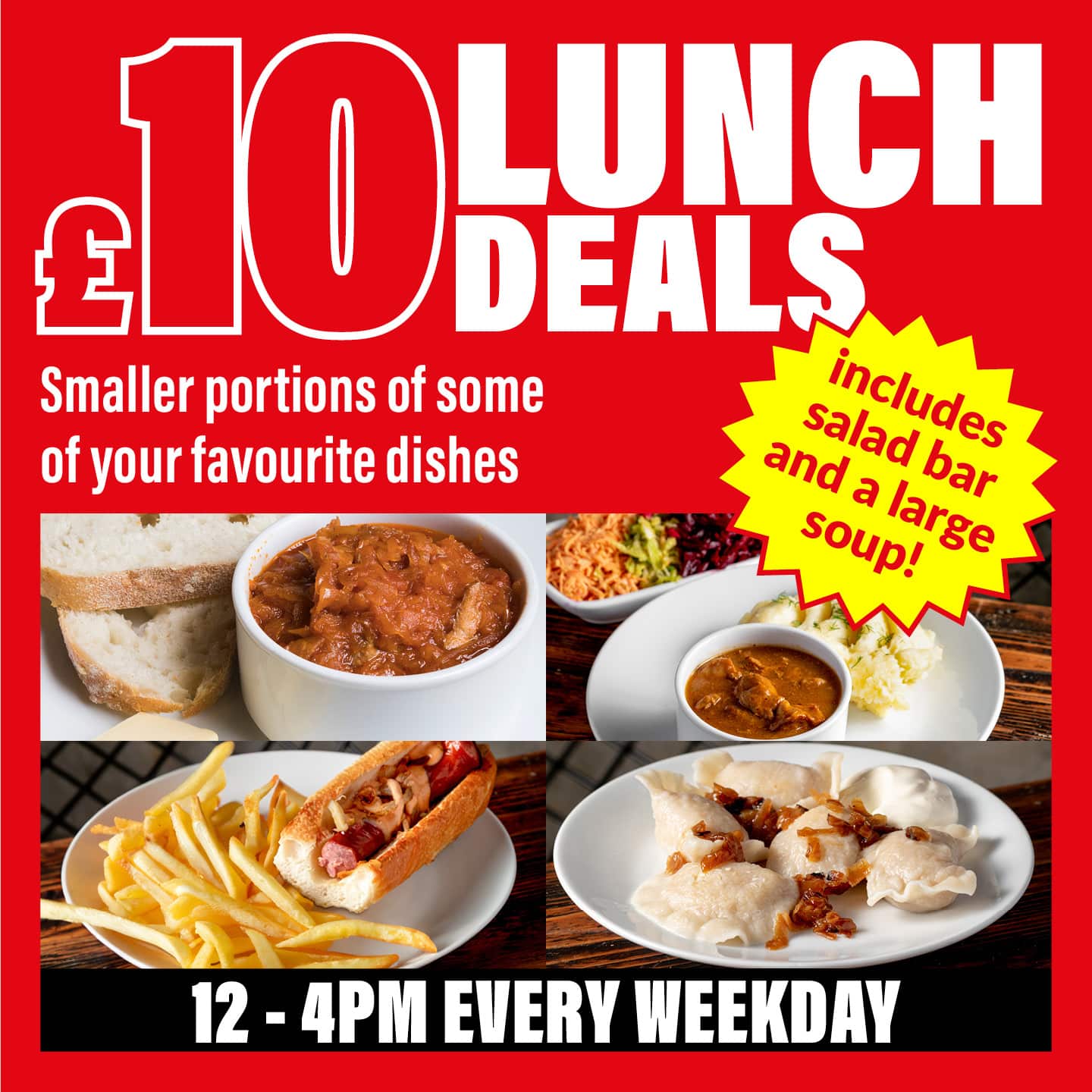 £10 Lunch Deals