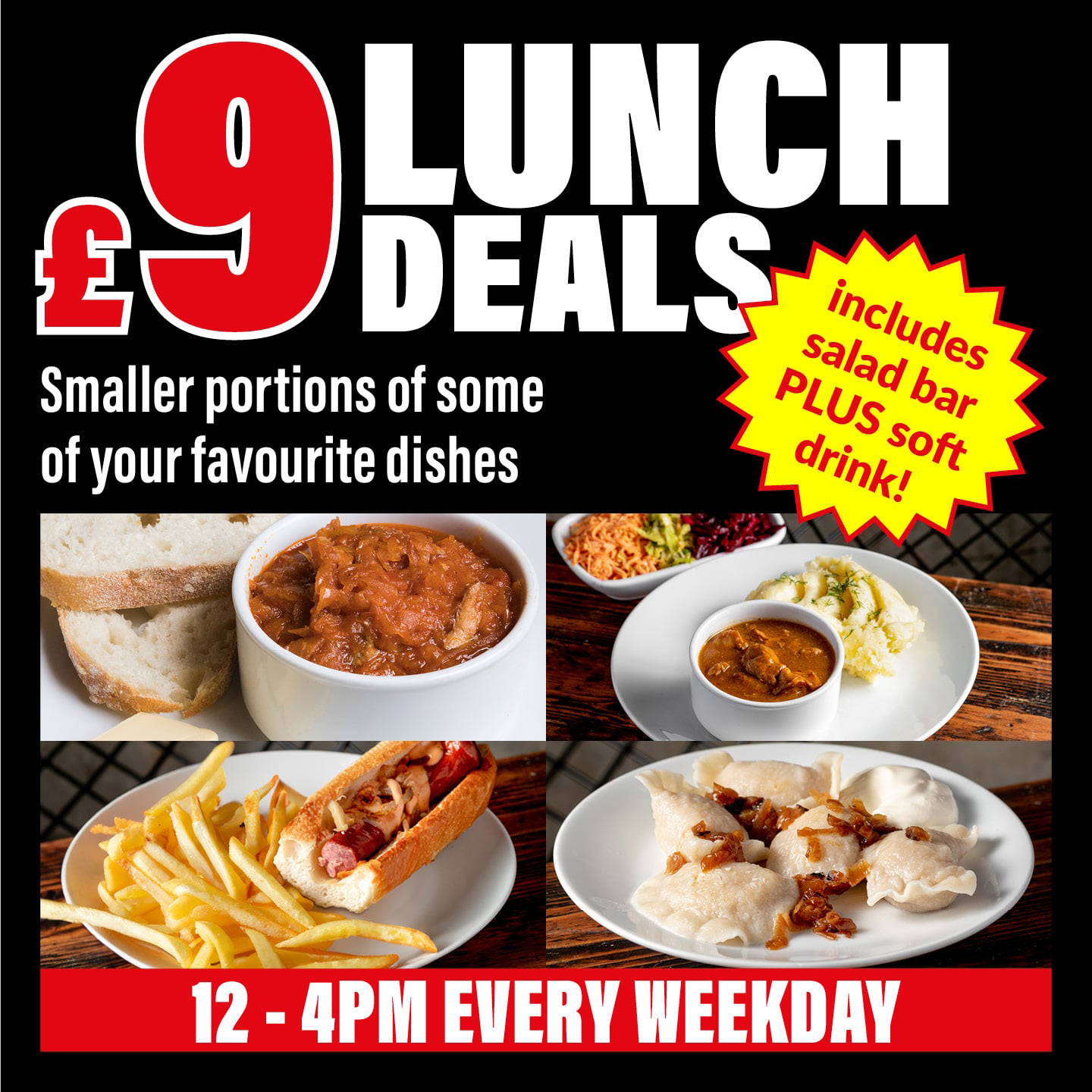 £9 Lunch Deals