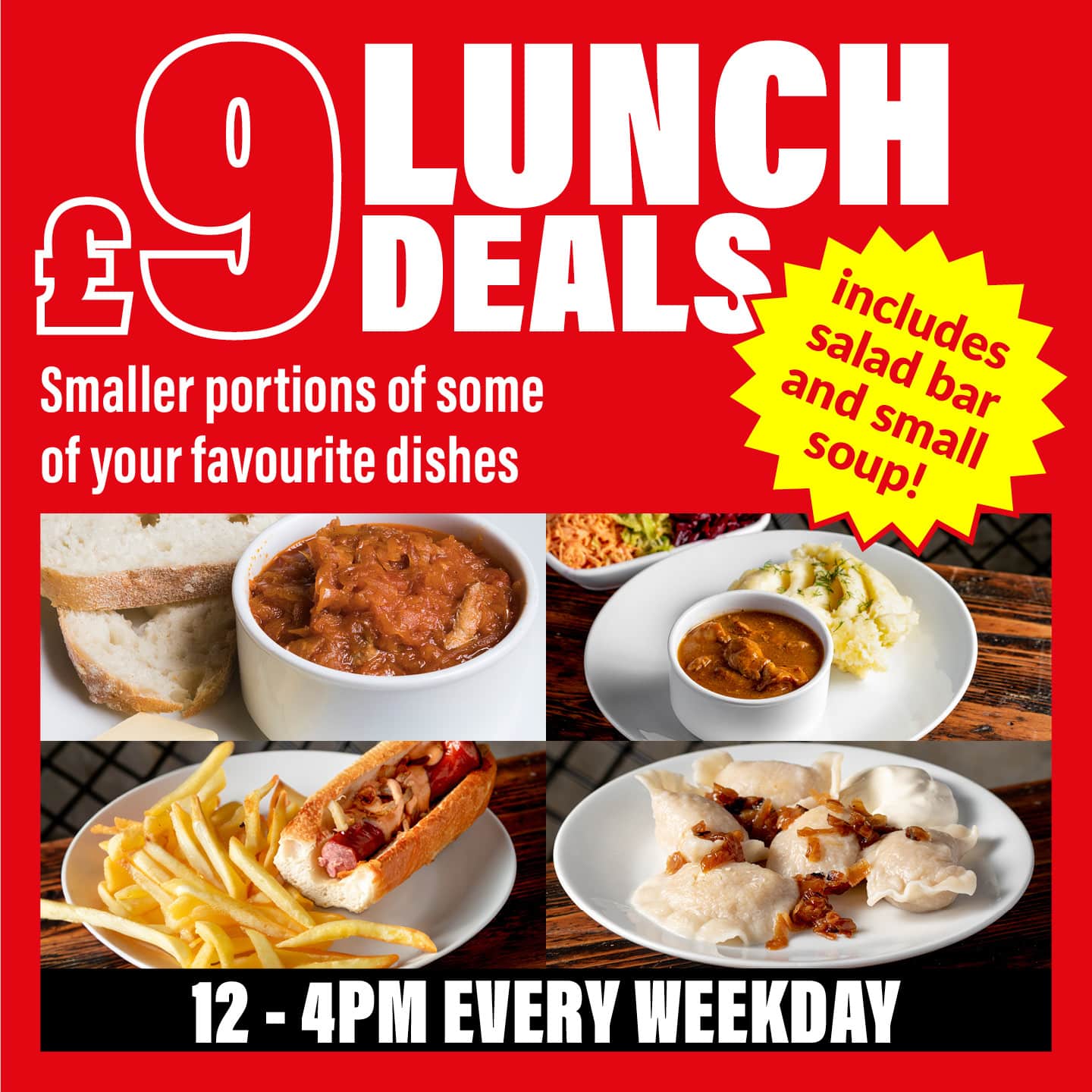 £9 Lunch Deals