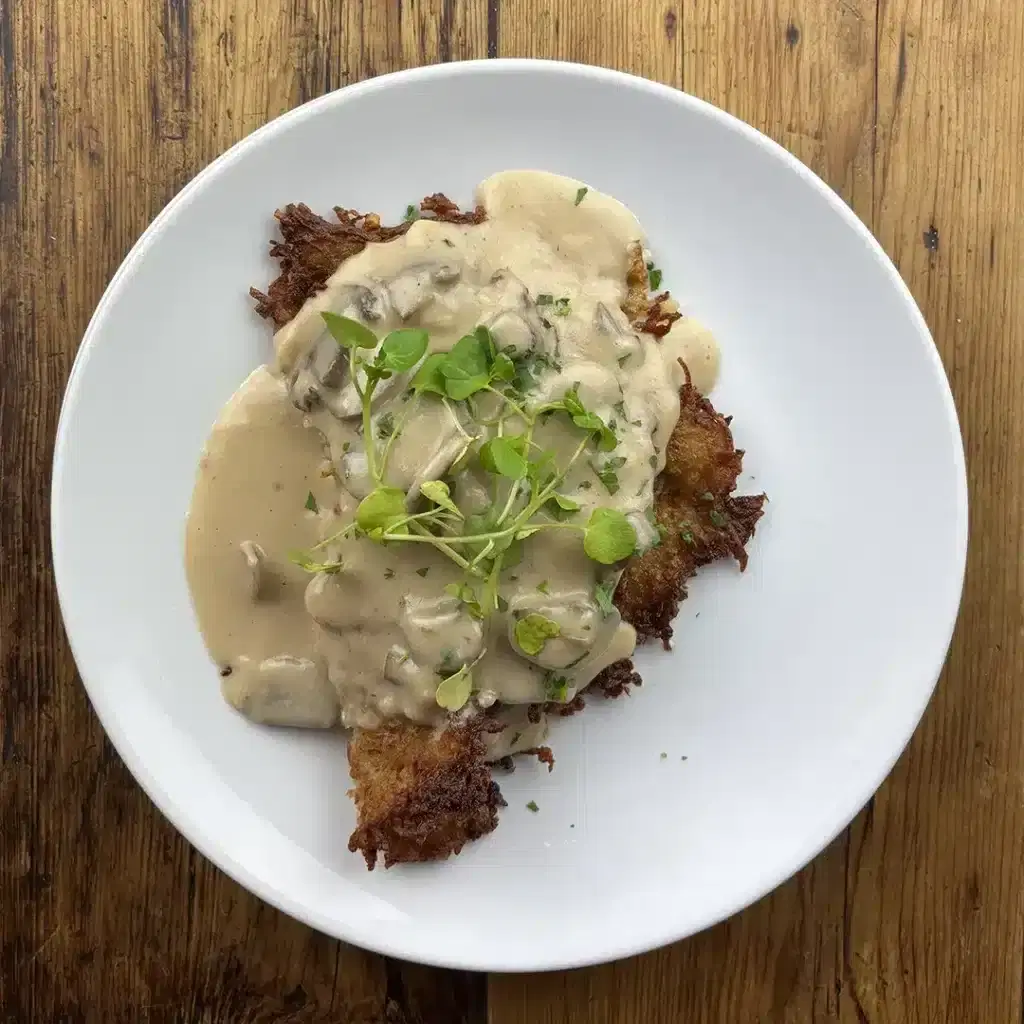Placki White Mushroom Sauce