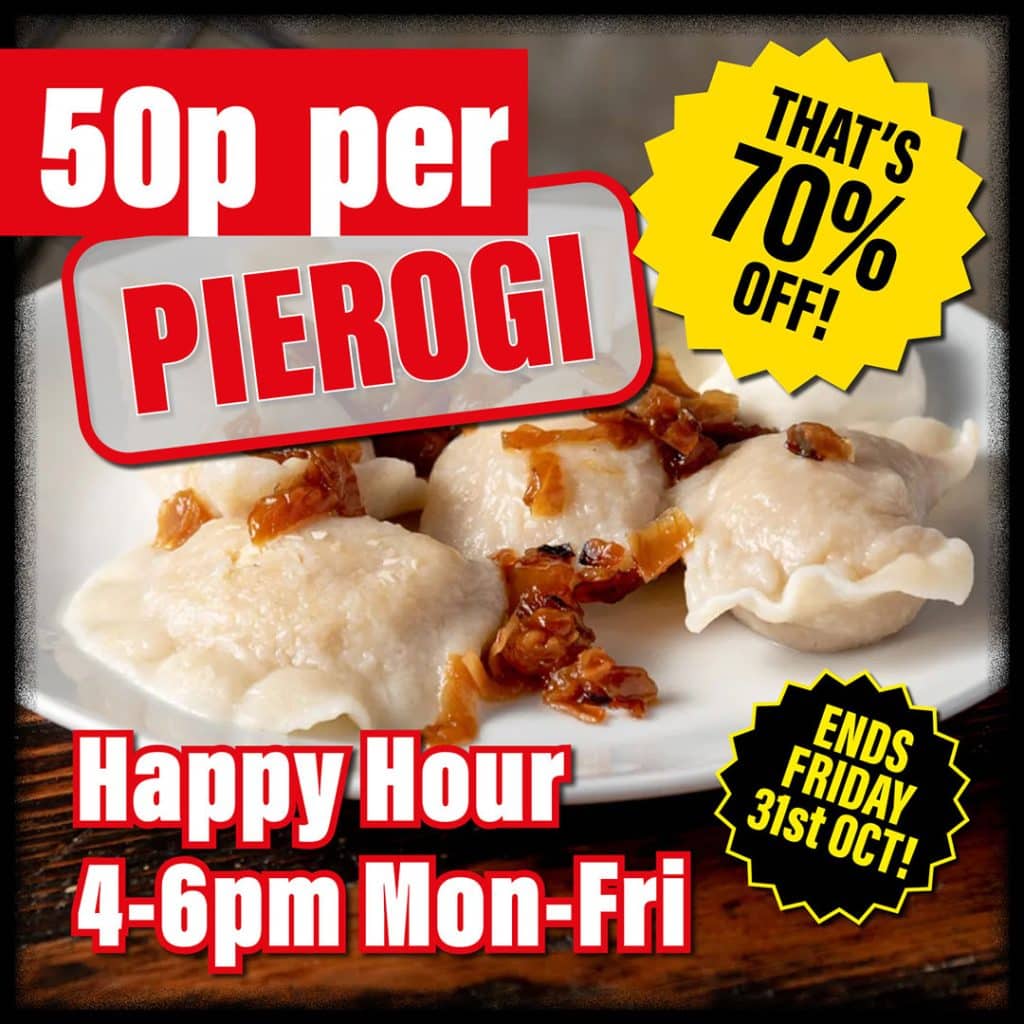50p Pierogi Happy Hour