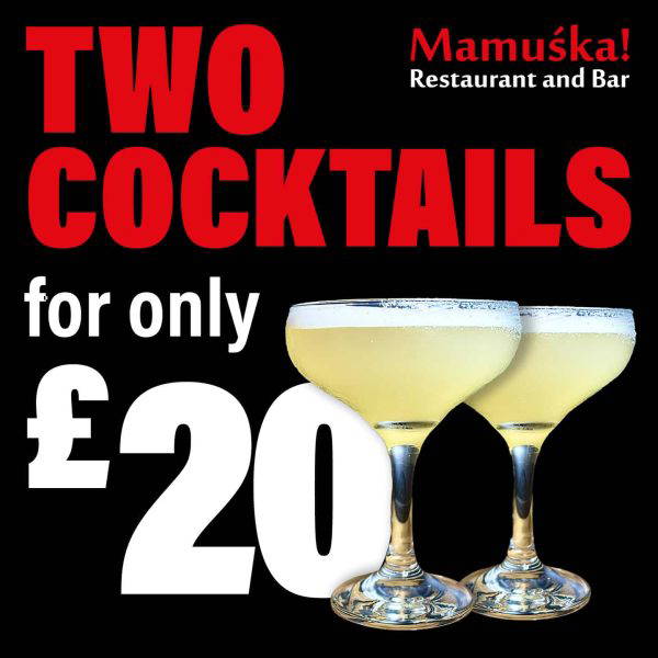 2 Cocktails for £20