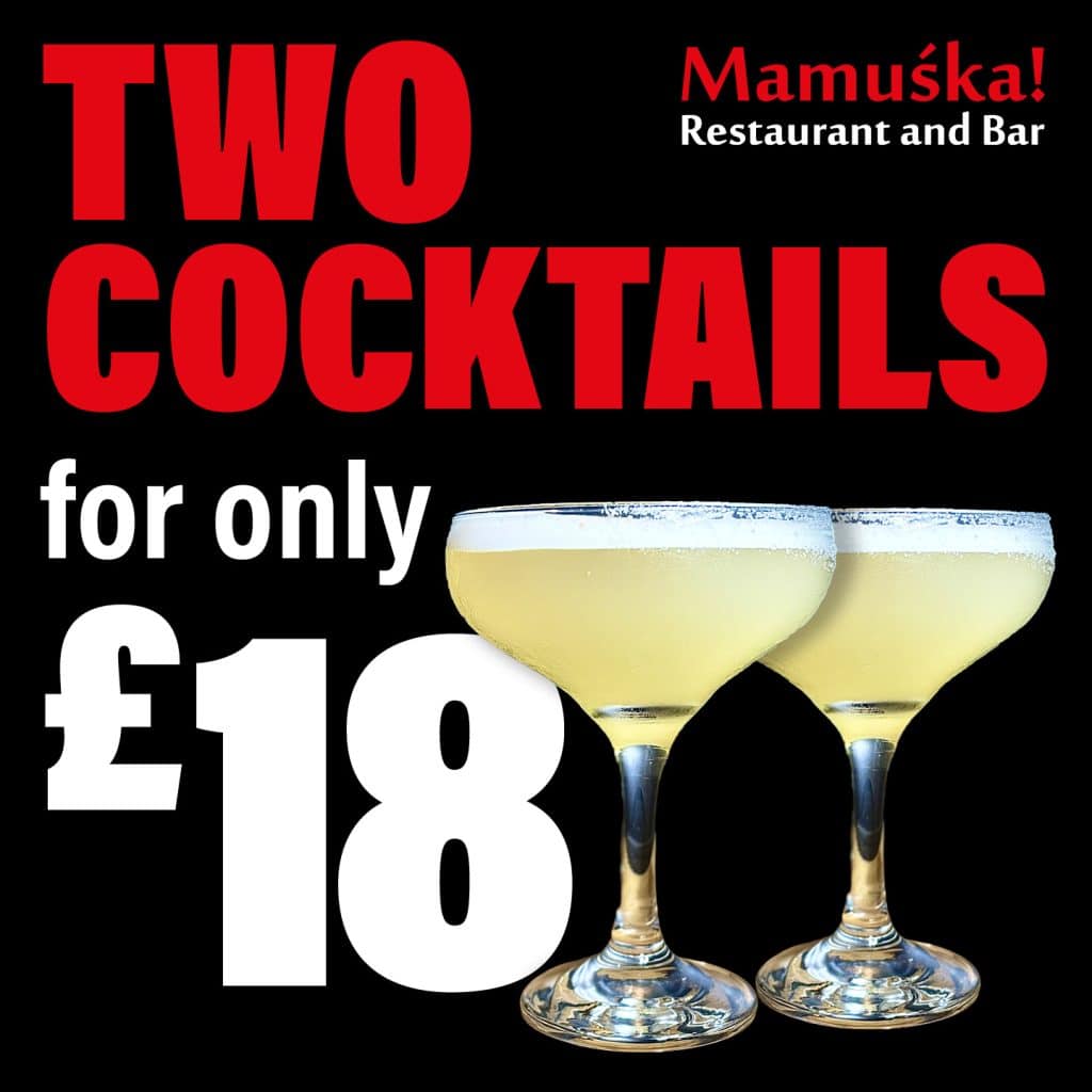 2 Cocktails for £18