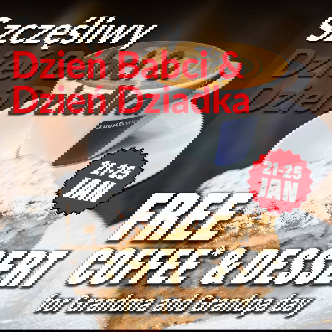 Grandma Grandpa Day Free Coffee and Dessert advert